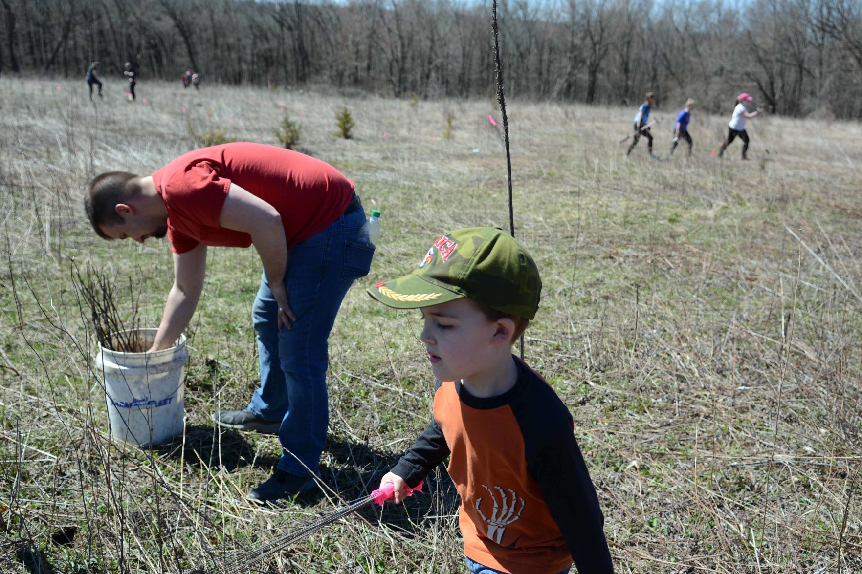 Earth Day tree planting in Baraboo Hills, April 20